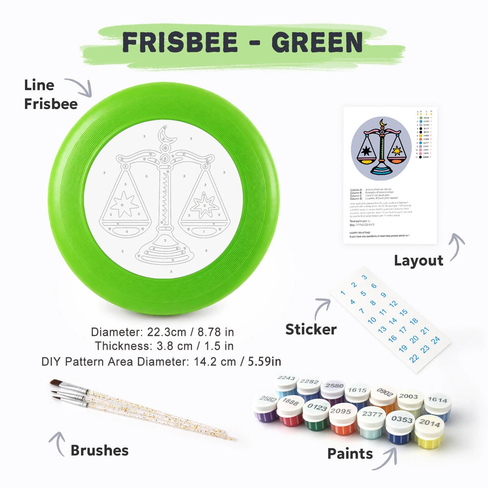 Paint by Numbers - Frisbee | Libra Scales Sign