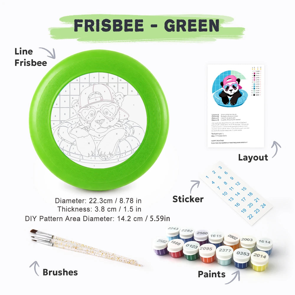
Paint by Numbers - Frisbee | Panda in a Pool Ring