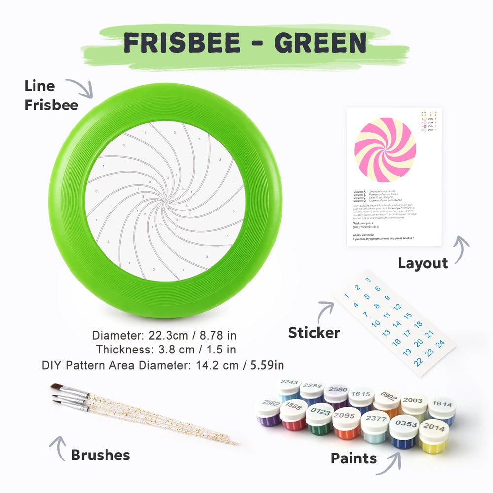 Paint by Numbers - Frisbee | Pink Candy Swirl