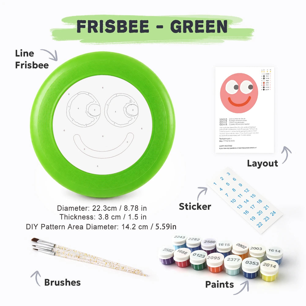 Paint by Numbers - Frisbee | Pink Smiley Face