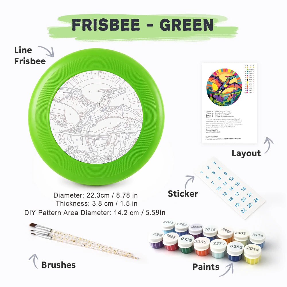 
Paint by Numbers - Frisbee | Pterodactyl in the Jungle