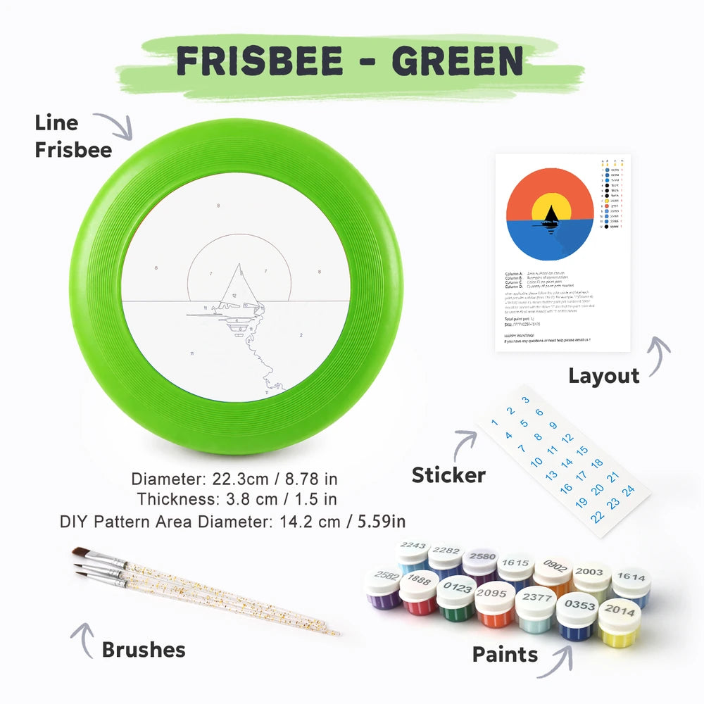 
Paint by Numbers - Frisbee | Sailboat at Sunset