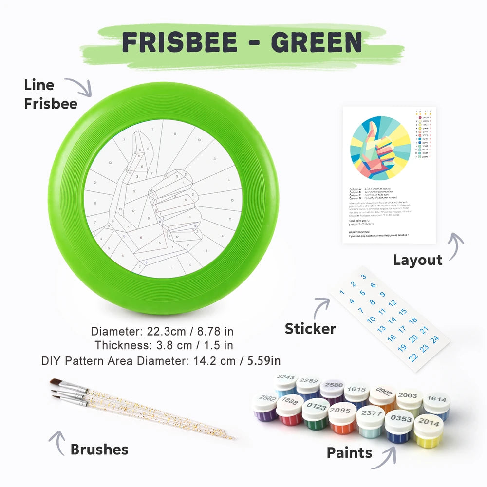 
Paint by Numbers - Frisbee | Shaka Hand