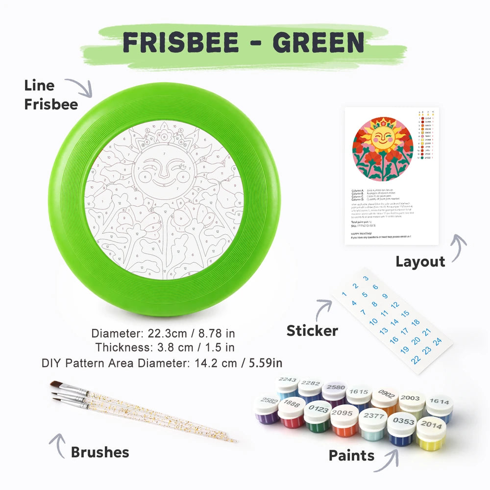 Paint by Numbers - Frisbee | Smiling Sun in Flowers