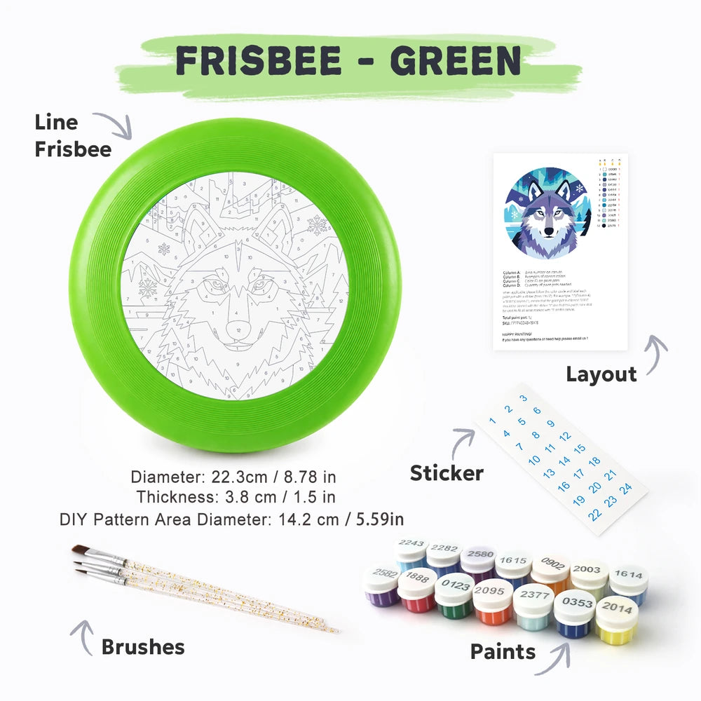 
Paint by Numbers - Frisbee | Snow Wolf