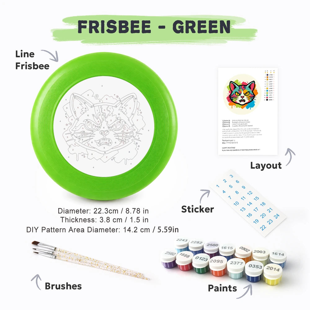 
Paint by Numbers - Frisbee | Splash Art Cat