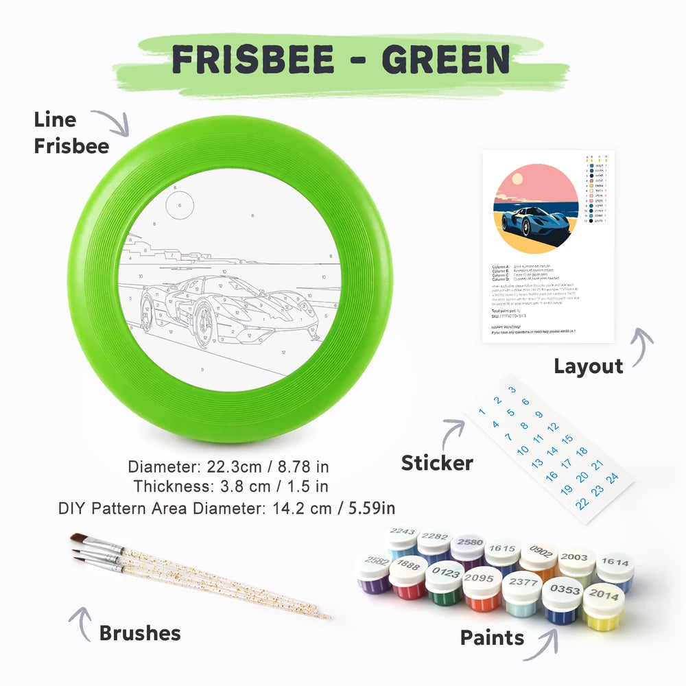Paint by Numbers - Frisbee | Sports Car at Dusk