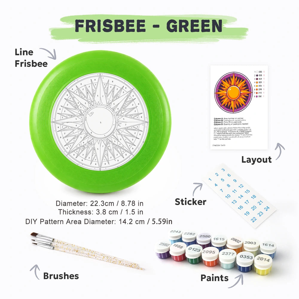 Paint by Numbers - Frisbee | Sun Mandala