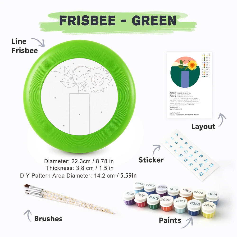 
Paint by Numbers - Frisbee | Sunflower in a Vase