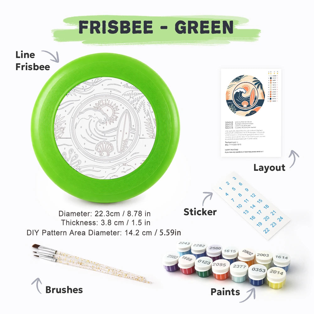 Paint by Numbers - Frisbee | Surf and Sun