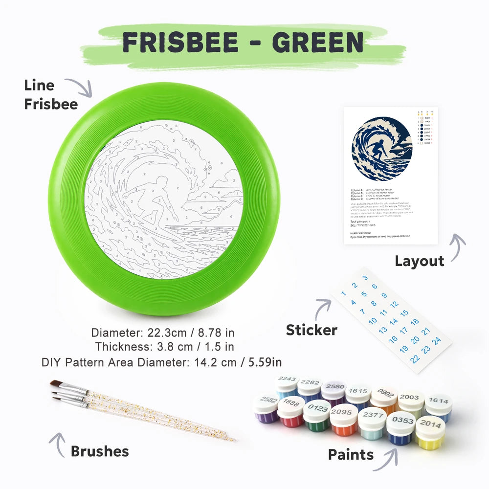 Paint by Numbers - Frisbee | Surfer in the Wave