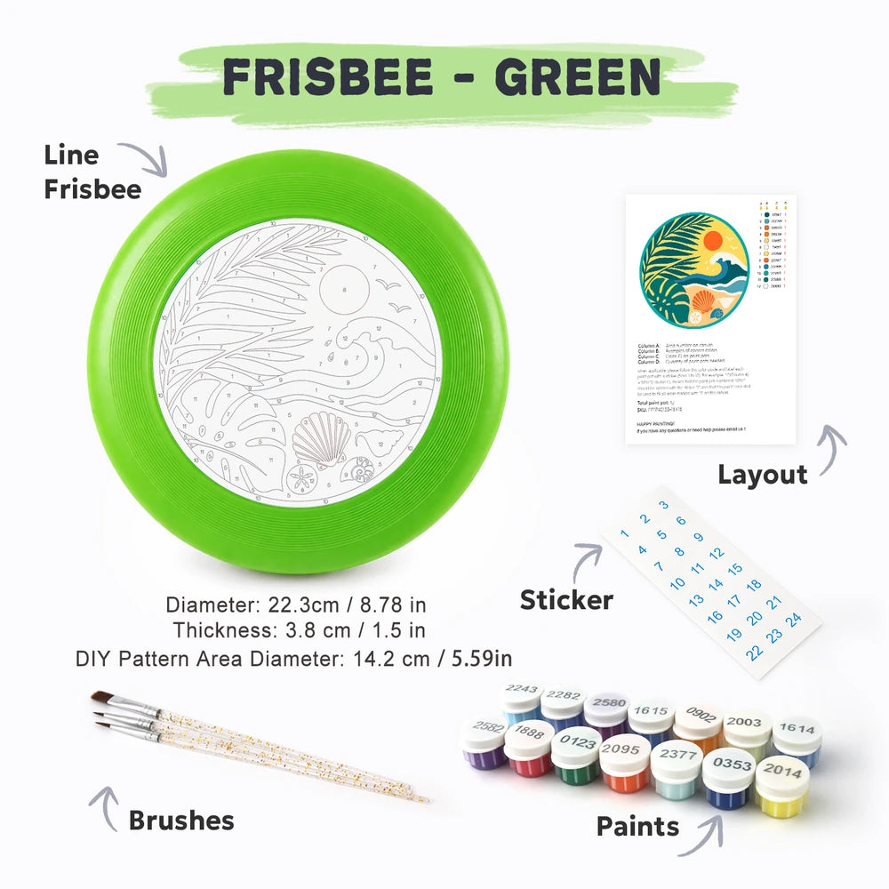 
Paint by Numbers - Frisbee | Tropical Beach Circle