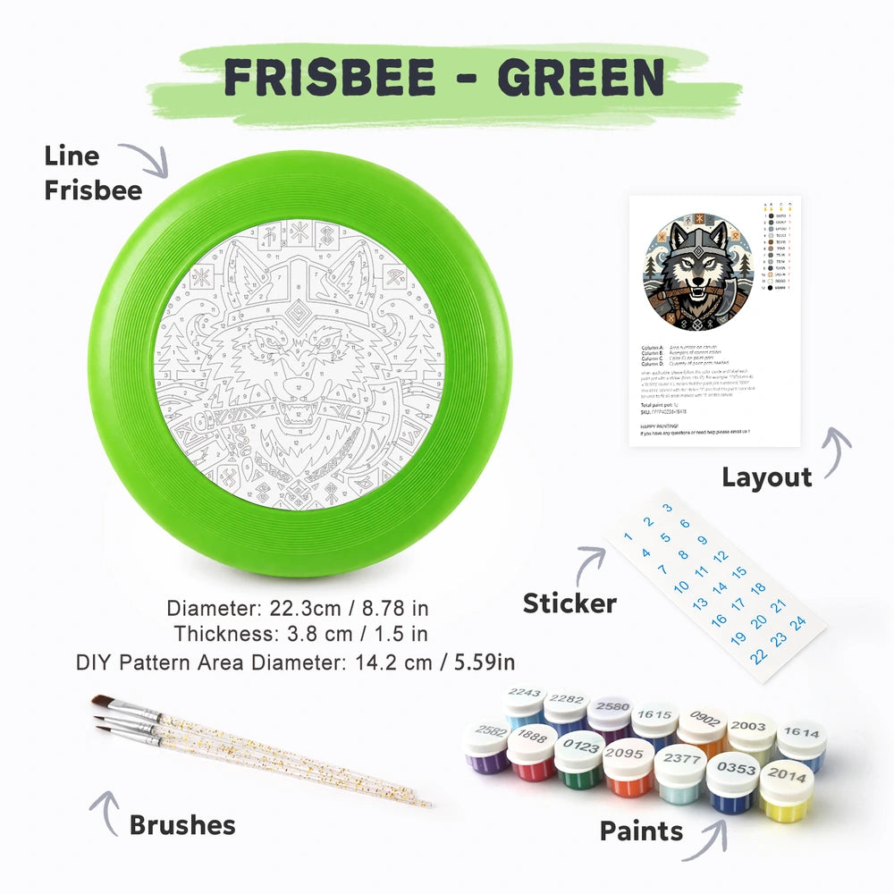 Paint by Numbers - Frisbee | Viking Wolf