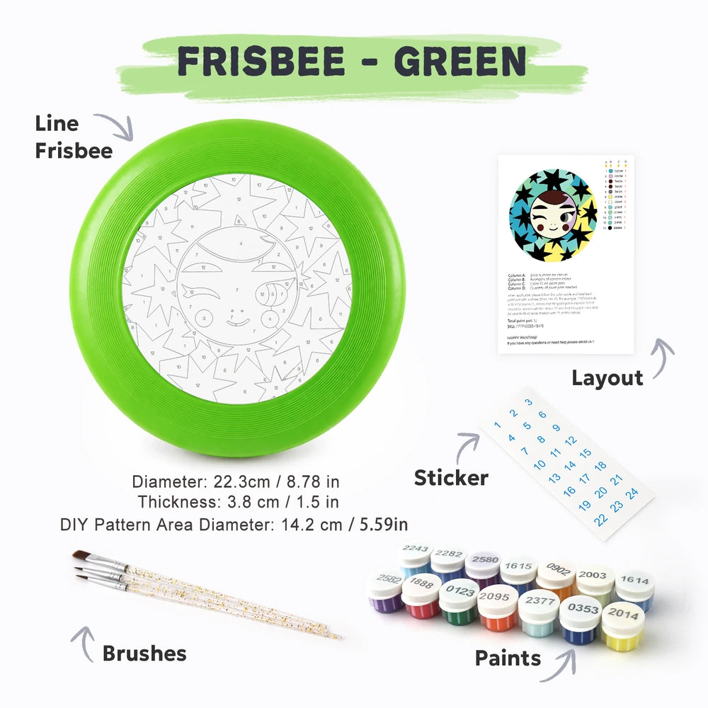 Paint by Numbers - Frisbee | Winking Girl with Stars