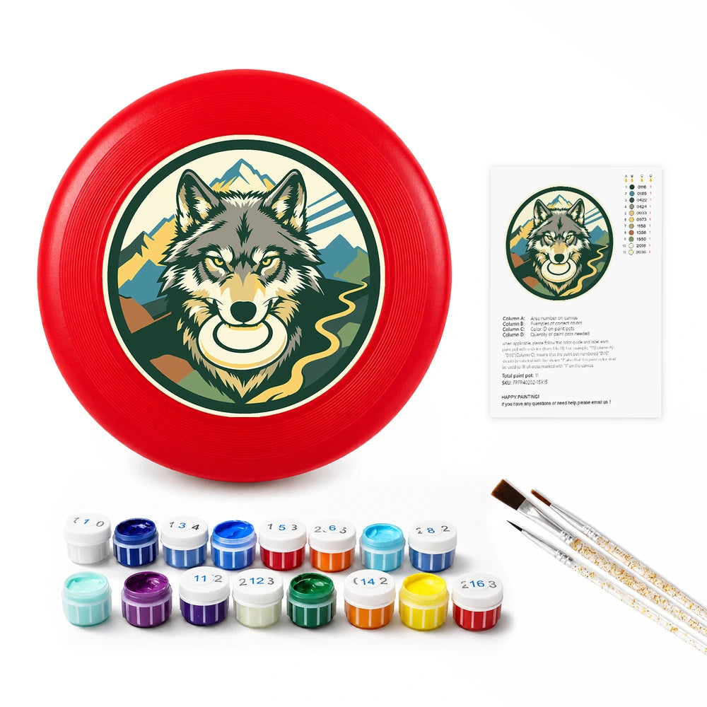 Paint by Numbers - Frisbee | Wolf in the Mountains