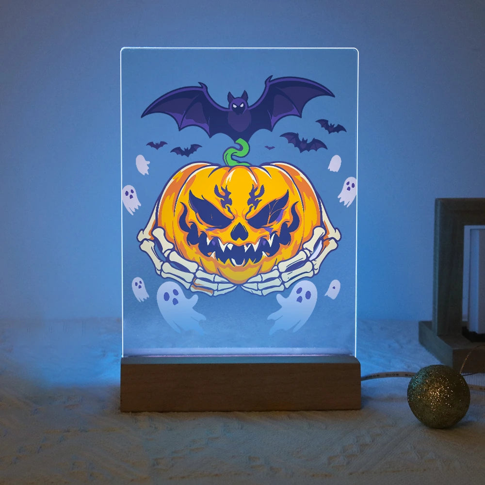 
Paint by Numbers - Halloween Light | Bat over the Grinning Pumpkin