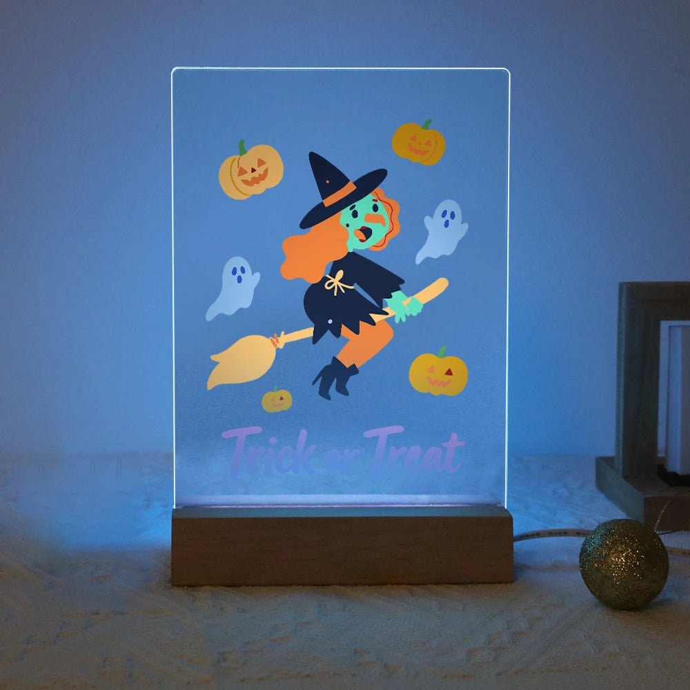 
Paint by Numbers - Halloween Light | Flying Witch Trick or Treat