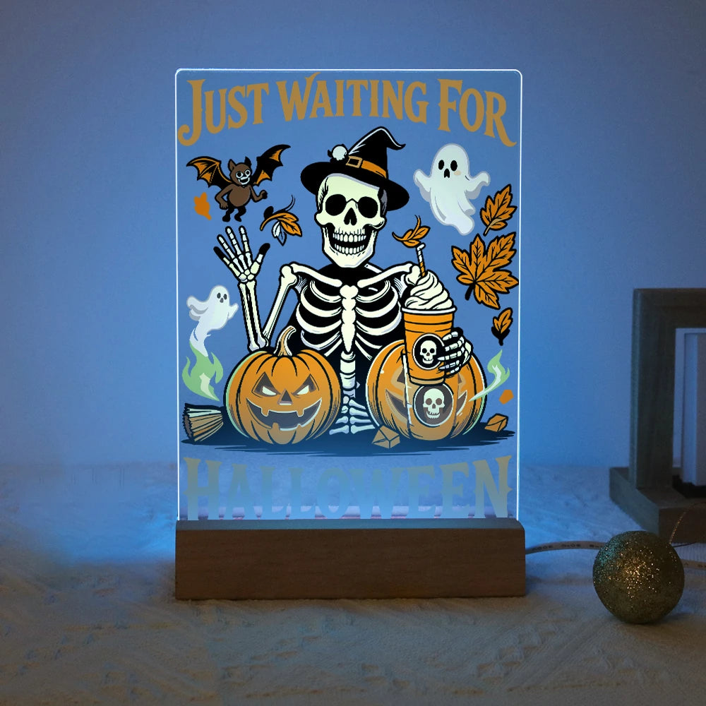 
Paint by Numbers - Halloween Light | Skeleton Waiting for Halloween