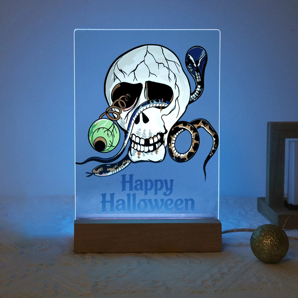 Paint by Numbers - Halloween Light | Skull with Snake and Eye