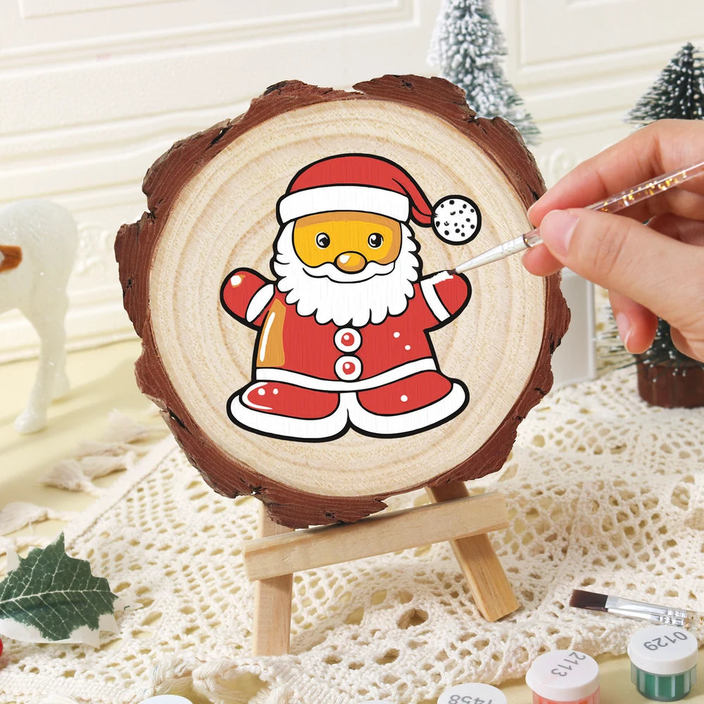 Paint by Numbers - Wood Slice | Santa Chick