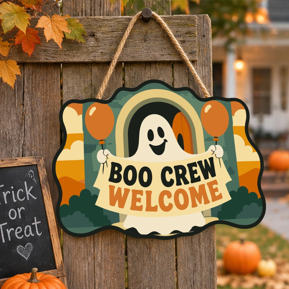 Paint by Numbers - Wooden Door Hanger | Boo Crew Welcome