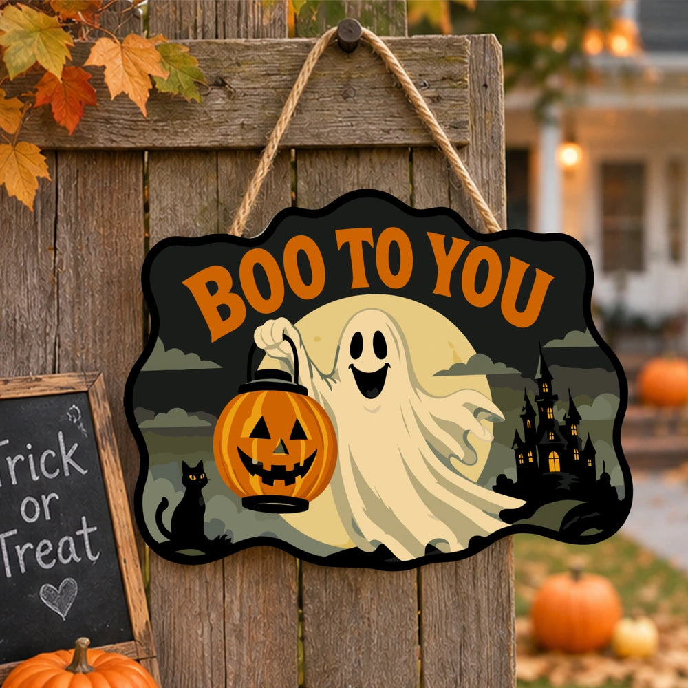 
Paint by Numbers - Wooden Door Hanger | Boo to You