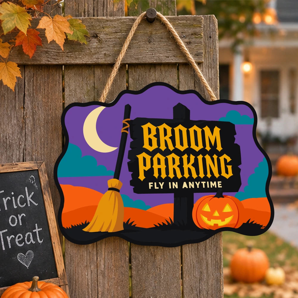 Paint by Numbers - Wooden Door Hanger | Broom Parking
