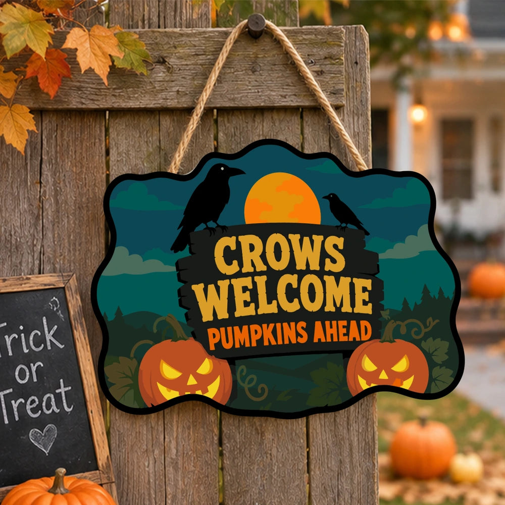 Paint by Numbers - Wooden Door Hanger | Crows Welcome