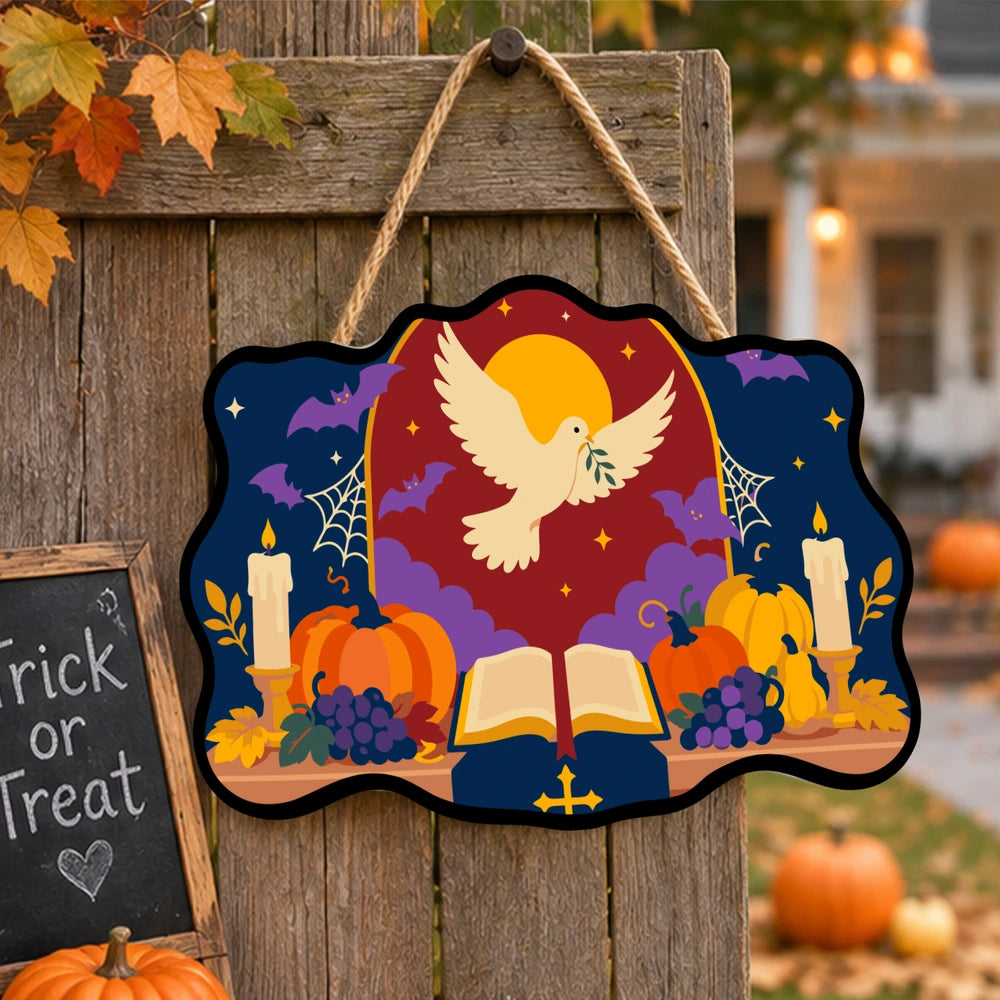 Paint by Numbers - Wooden Door Hanger | Dove Over the Harvest Bible