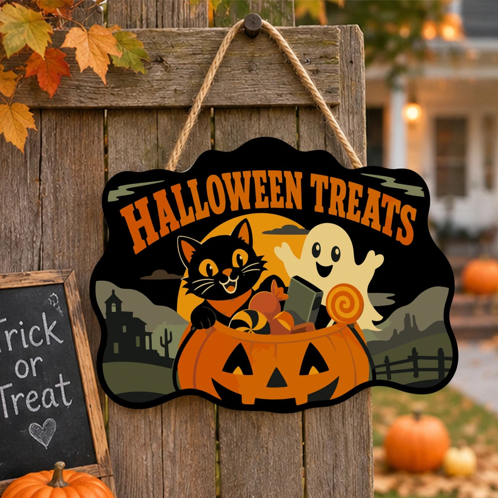 
Paint by Numbers - Wooden Door Hanger | Halloween Treats