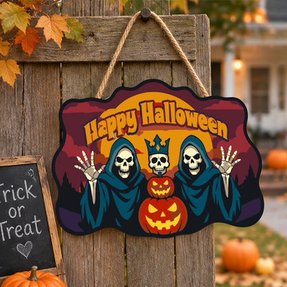Paint by Numbers - Wooden Door Hanger | Happy Halloween Reaper Kings