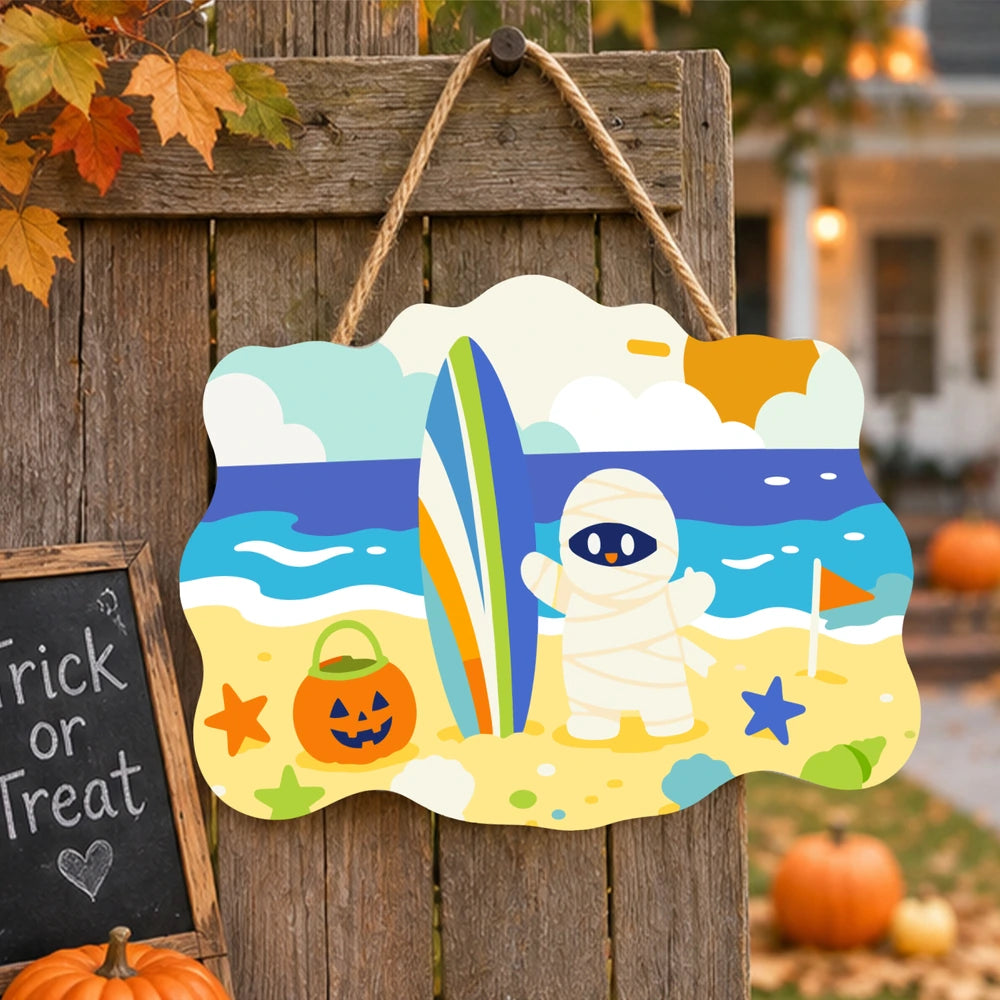 
Paint by Numbers - Wooden Door Hanger | Mummy at the Beach