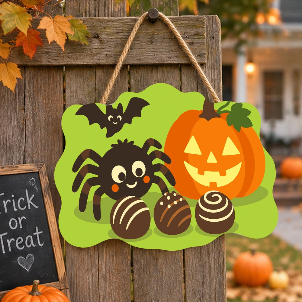 
Paint by Numbers - Wooden Door Hanger | Spider with Chocolate Treats
