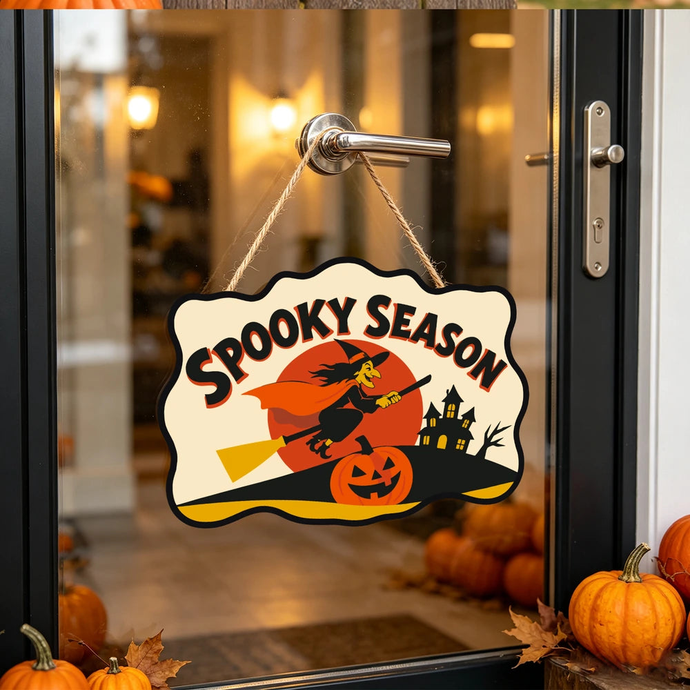 Paint by Numbers - Wooden Door Hanger | Spooky Season Witch