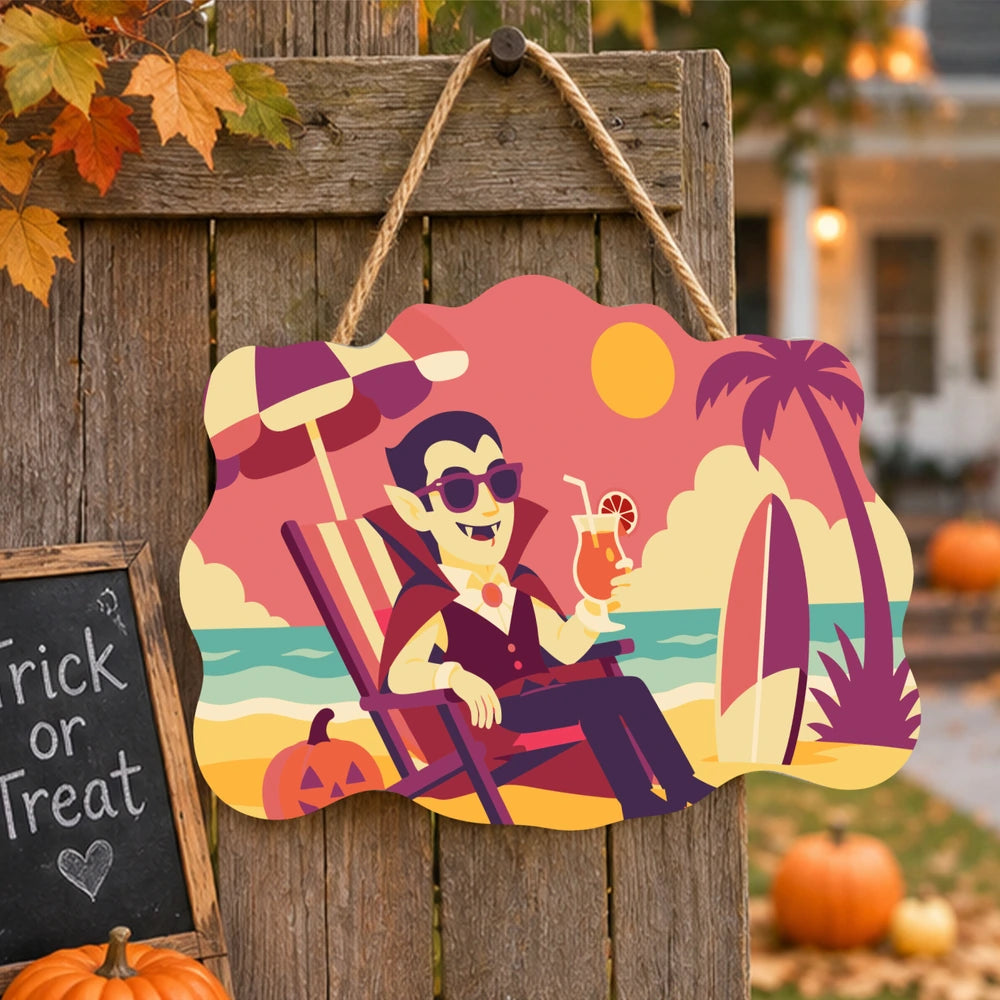 Paint by Numbers - Wooden Door Hanger | Vampire on Vacation