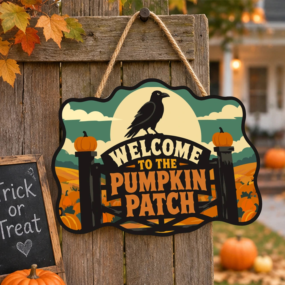 Paint by Numbers - Wooden Door Hanger | Welcome to the Pumpkin Patch Gate