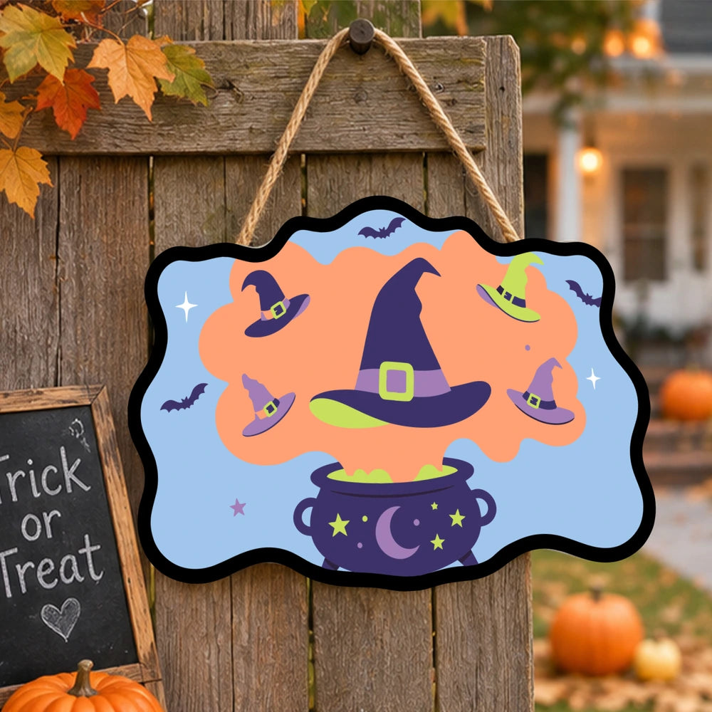 Paint by Numbers - Wooden Door Hanger | Witch Hats from the Cauldron