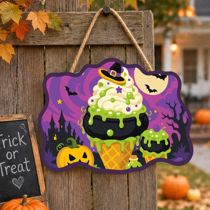 Paint by Numbers - Wooden Door Hanger | Witch's Cauldron Ice Cream