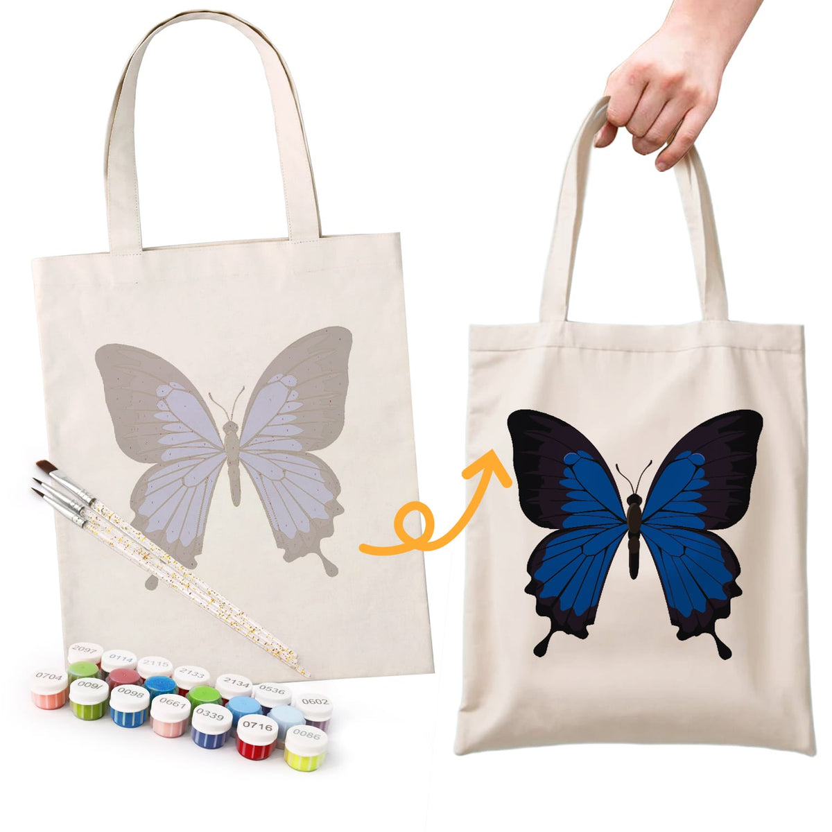 
Paint by Numbers – DIY Totebag | Blue Majesty