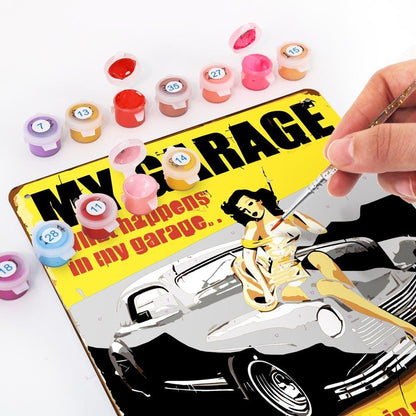 Paint by Numbers – Vintage Metal Garage Art | My Garage, My Rules
