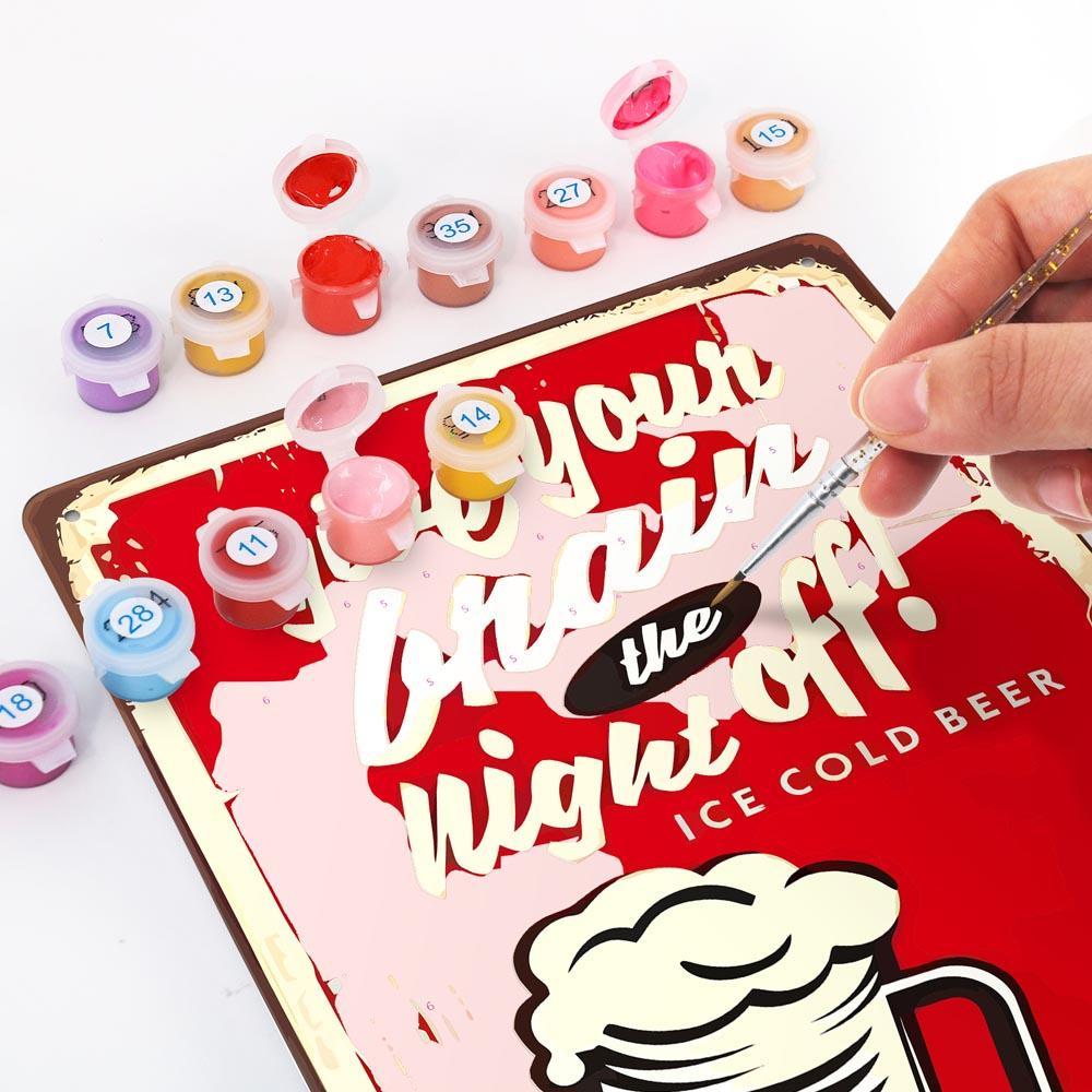 Paint by Numbers – Vintage Metal Bar Art | Give Your Brain the Night Off