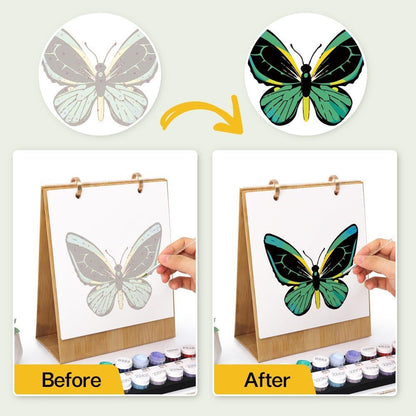 Paint by Numbers - 2026 Desk Calendar - Butterfly Collection