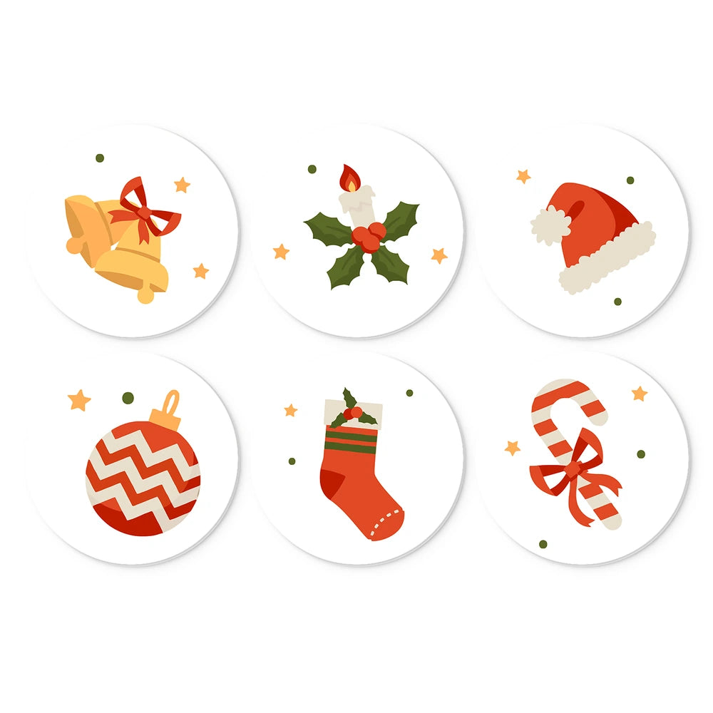
Paint by Numbers – 6 Mini Paintings | Classic Christmas Symbols (Round)