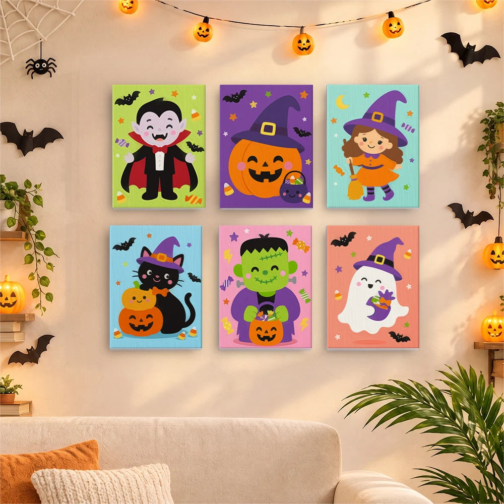 Paint by Numbers – 6 Mini Paintings | Colorful Costume Kids Set