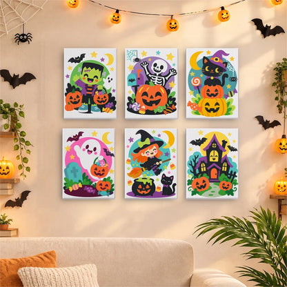 Paint by Numbers – 6 Mini Paintings | Halloween Party Pals Set