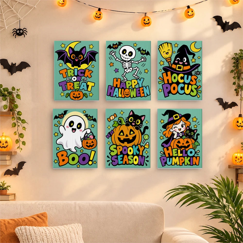 Paint by Numbers – 6 Mini Paintings | Hocus Pocus Comic Lettering Set