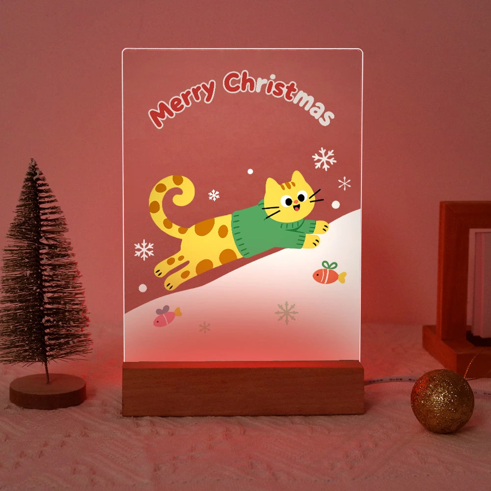 Paint by Numbers - Christmas Light | Cat Sledding down the Hill