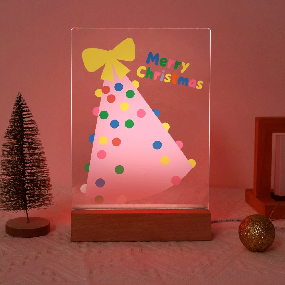 
Paint by Numbers - Christmas Light | Pink Party Hat Tree