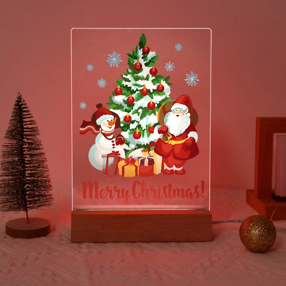 
Paint by Numbers - Christmas Light | Santa and Snowman at the Tree