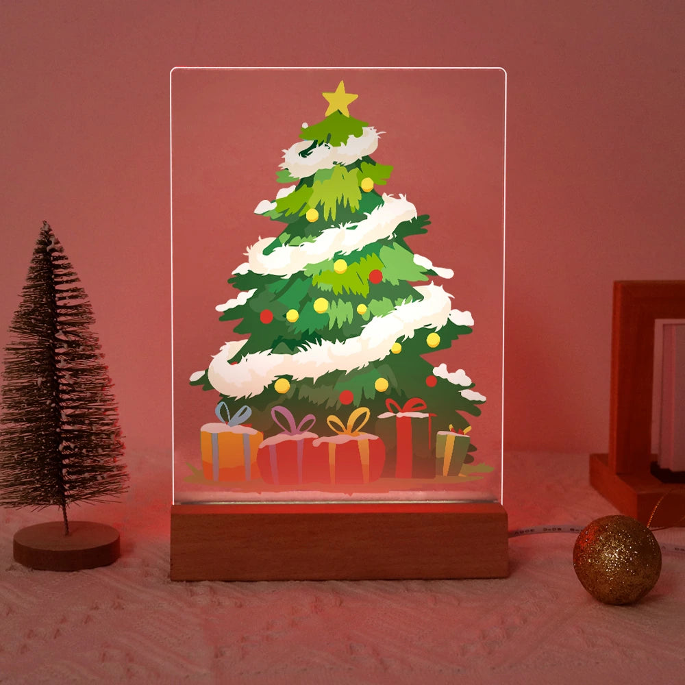 
Paint by Numbers - Christmas Light | Snow-Covered Tree with Presents